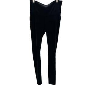 Spanx Velvet Velour Leggings Black Skinny Womens Size Medium